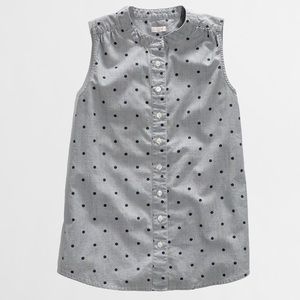 JCrew Factory dotted chambray sleeveless top
